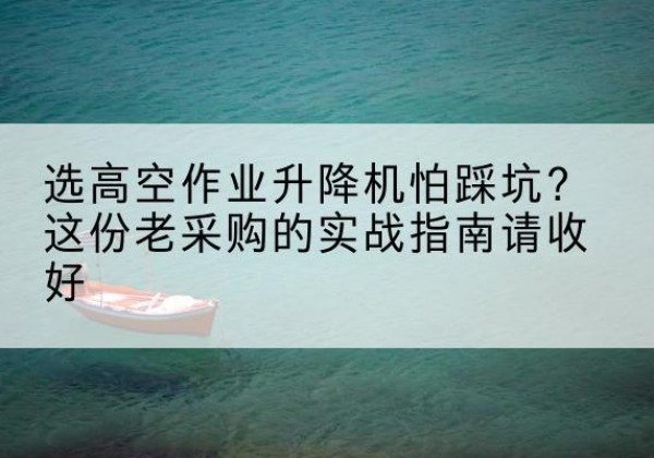 长垣高空作业升降机厂家推荐-选高空作业升降机怕踩坑？这份老采购的实战指南请收好